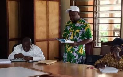 Séance de travail avec Mme  la Secretaire Exécutive de la  commune d&rsquo;Aplahoué suivie d&rsquo;une invitation d&rsquo;échange et  de présentation du projet 2026 sur la lutte contre le travail des enfants en présence du maire et du conseil communal