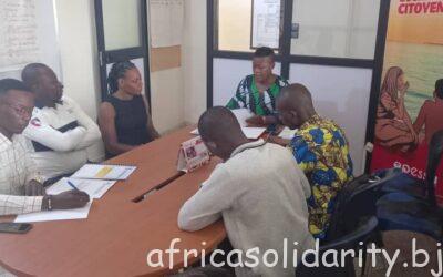 Séance de Travail entre Africa Solidarity-ONG et son Premier Partenaire APESSA-ONG au Siège de ladite Organisation  située dans la Commune d&rsquo;Abomey Calavi