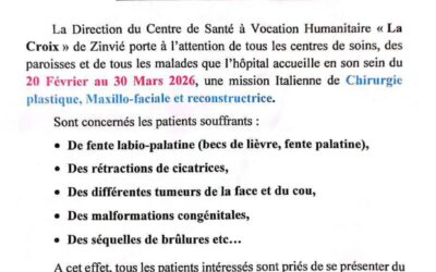 Africa solidarity-ONG en partenariat avec le Centre de Santé à  Vocation Humanitaire  » LA CROIX  » de Zinvié