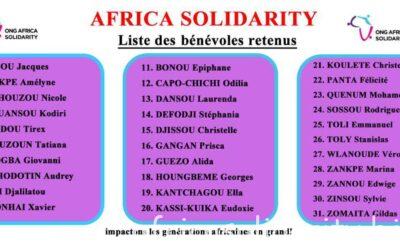 Liste des bénévoles retenus