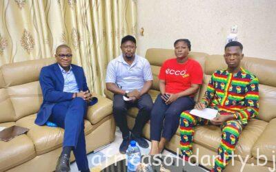 Séance de travail entre la délégation de Africa Solidarity et le Directeur de l’Epac , Professeur DOUGNON Tamègnon Victorien , ce lundi 20 avril 2026 à son cabinet.